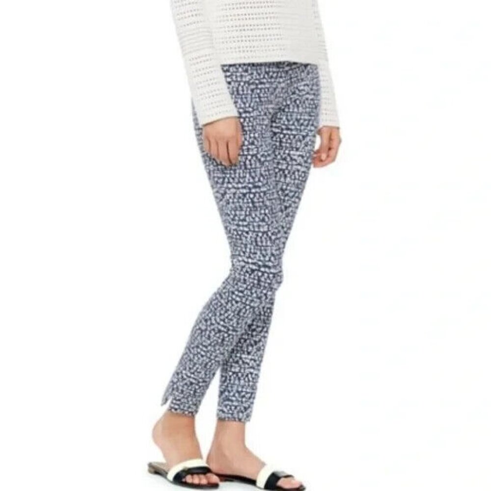 Tory Burch Blue and White Cropped Pants